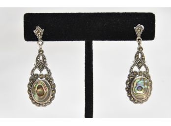 Mother Of Pearl Sterling Silver Earrings - Jewelry Lot #35