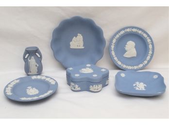 Collection Of Vintage Blue Wedgewood