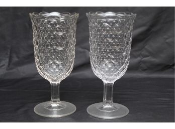 Pair Of Leaded Glass Chalas Glasses