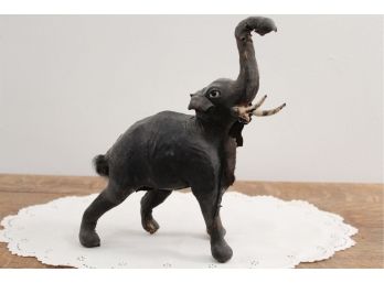 Antique Leather Wrapped Elephant