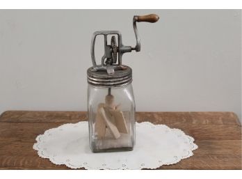 Vintage Glass Churn Jar