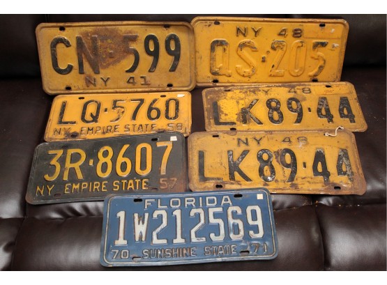 Collection Of Old License Plates