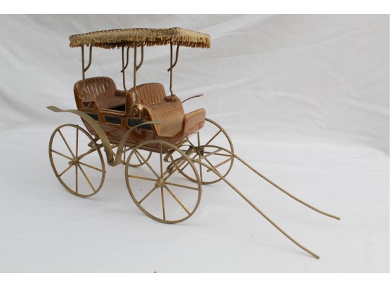 Gold Colored Wagon For Display