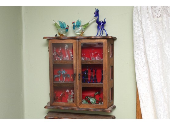 Wall Mounted 12 X 12 Petite Curio Cabinet With Contents (Top)
