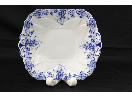 Blue And White Shelly England Display Plate