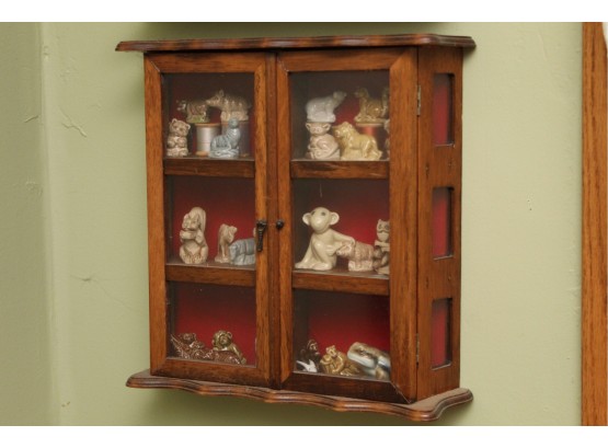 Wall Mounted 12 X 12 Petite Curio Cabinet With Contents (Bottom)