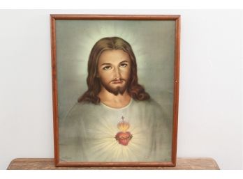 Jesus Reproduction Portrait Made In Italy Framed 21 X 17