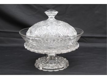 Crystal Covered Pedestal Bowl