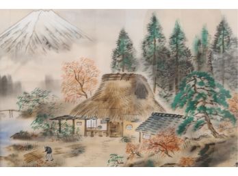 Japanese Landscape Framed 21 X 17