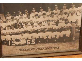 1955 Brooklyn Dodgers Framed Picture 15 X 12
