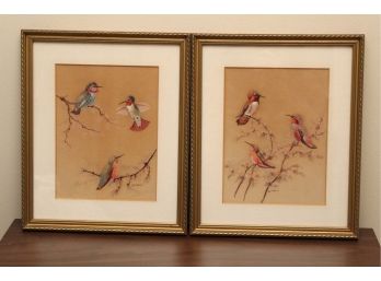 L. Saphier Bird Prints Framed 10 X 12
