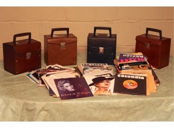 Vintage 70's & 80's Record Collection With Carry Cases