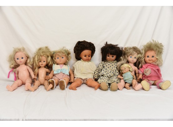 Lot Of 8 Dolls Including Eegee, Sebino, Ideal, Hasbro, Tomy -  #82