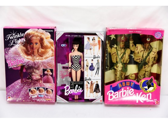 Lot Of 3 Barbie Dolls New In Box - #13