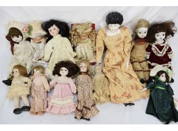Porcelain And Bisque Doll Lot - #92