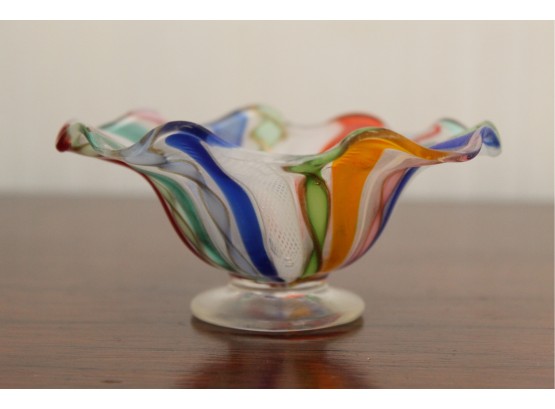 Free Form Swirl Murano Glass Dish