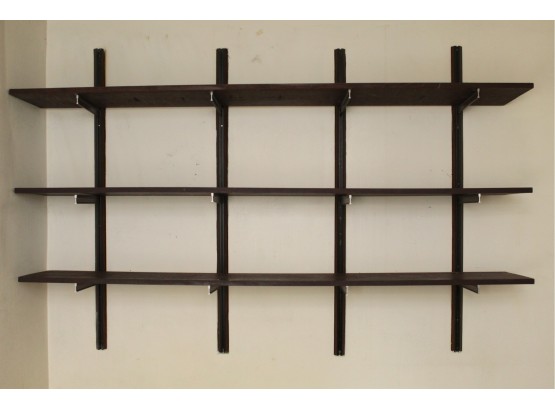 MCM Walnut Veneer Wall Shelf System