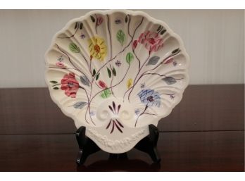 Hand Painted Porcelain Scallop Dish