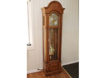Gorgeous Howard Miller Oak Grandfather Clock -sounds Great !