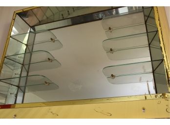 Mid Century Modern Mirrored Wall Display- DELIVERY AVAILABLE