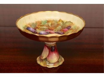 Ansely England Hand Painted Small Pedestal Fruit Dish