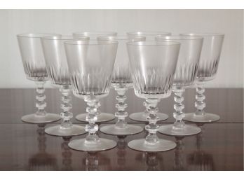 9 Vintage White Wine Glasses