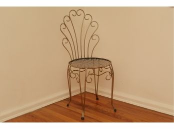 Twisted Metal Petite Vanity Chair  14 X 16 X 32
