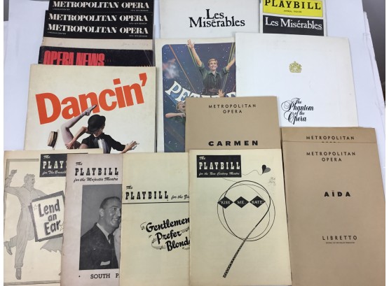 Vintage Broadway Playbills & Opera News