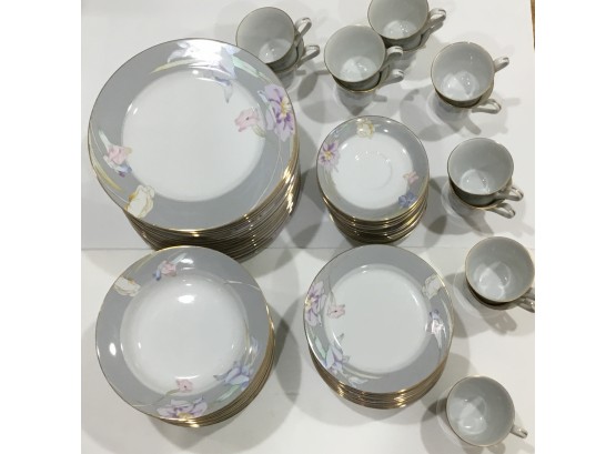 Mikasa Fine China Charisma Gray Large Set 73 Pieces Total