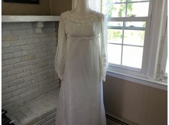 Flower Wedding Gown With Train