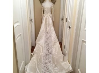 Satin Wedding Gown With Beautiful Train