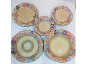 Seashell Sturdy Plastic Dishes & Bowls