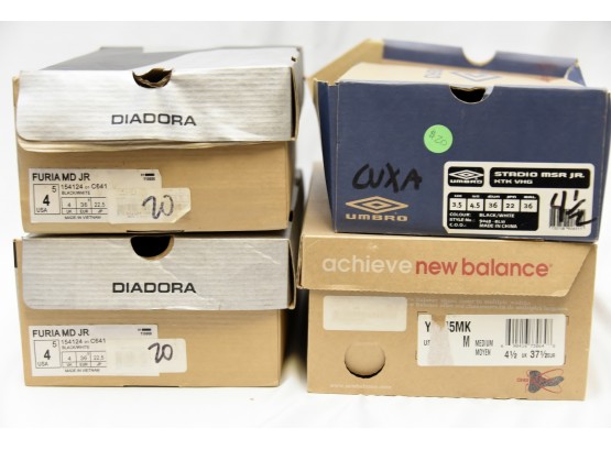 New Balance, Umbro, Diadora Cleats Sizes 4 - 4.5