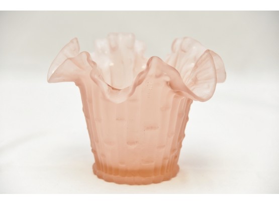 Italian Glass Pink Vase