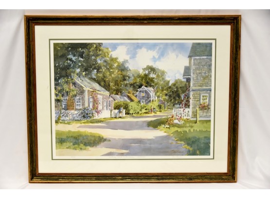 Looking North On Broadway Nantucket By Ann Simon 39 X 31