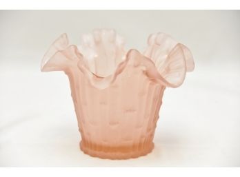Italian Glass Pink Vase