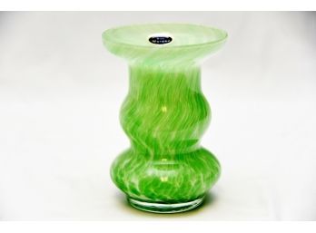 Murano Glass Green Swirl Vase
