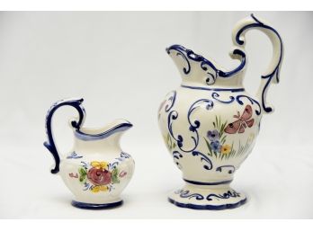 Hand Painted Pitchers Made In Portugal