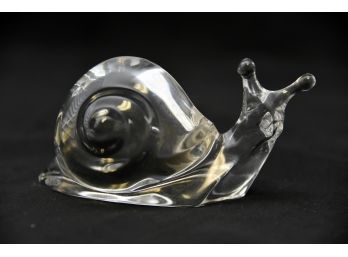 Baccarat Crystal Snail Figurine