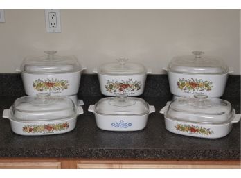 Set Of Corning Ware Baking Dishes And Lids