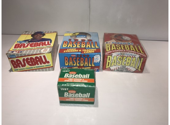 4 BOXES FLEER BASEBALL CARDS