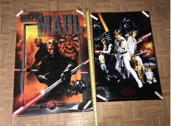4 STAR WARS POSTERS 1990s