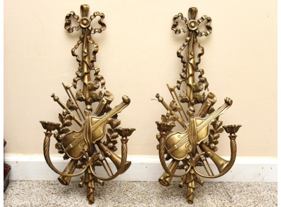 Bronze Violin Themed Wall Sconces - 10' X 23'