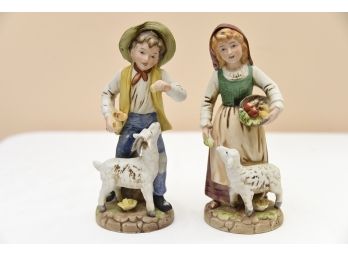Ardalt Japan Boy And Girl Farmer Figurines - #57