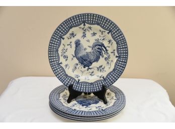 Set Of 5 Queen's Rooster Plates