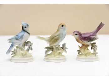 Trio Of Ceramic Bird Figurines - #59