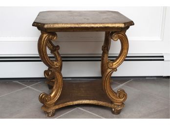 Gold End Table 20 X 20 X 20