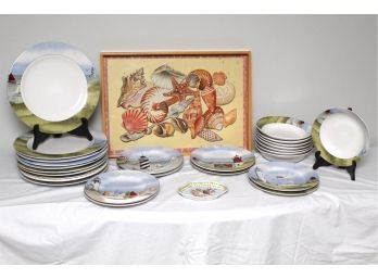 Nautical Dish Set With Serving Tray (#11)