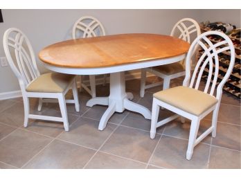 Country Farmhouse Oak Table And 4 Chairs