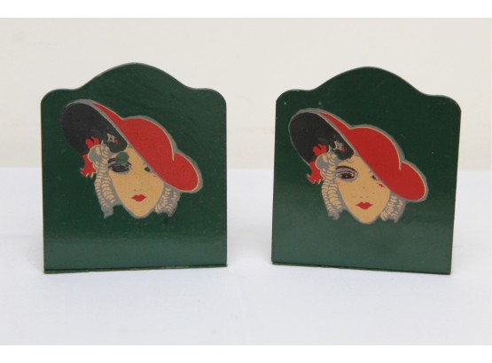 Vintage Victorian Woman Bookends